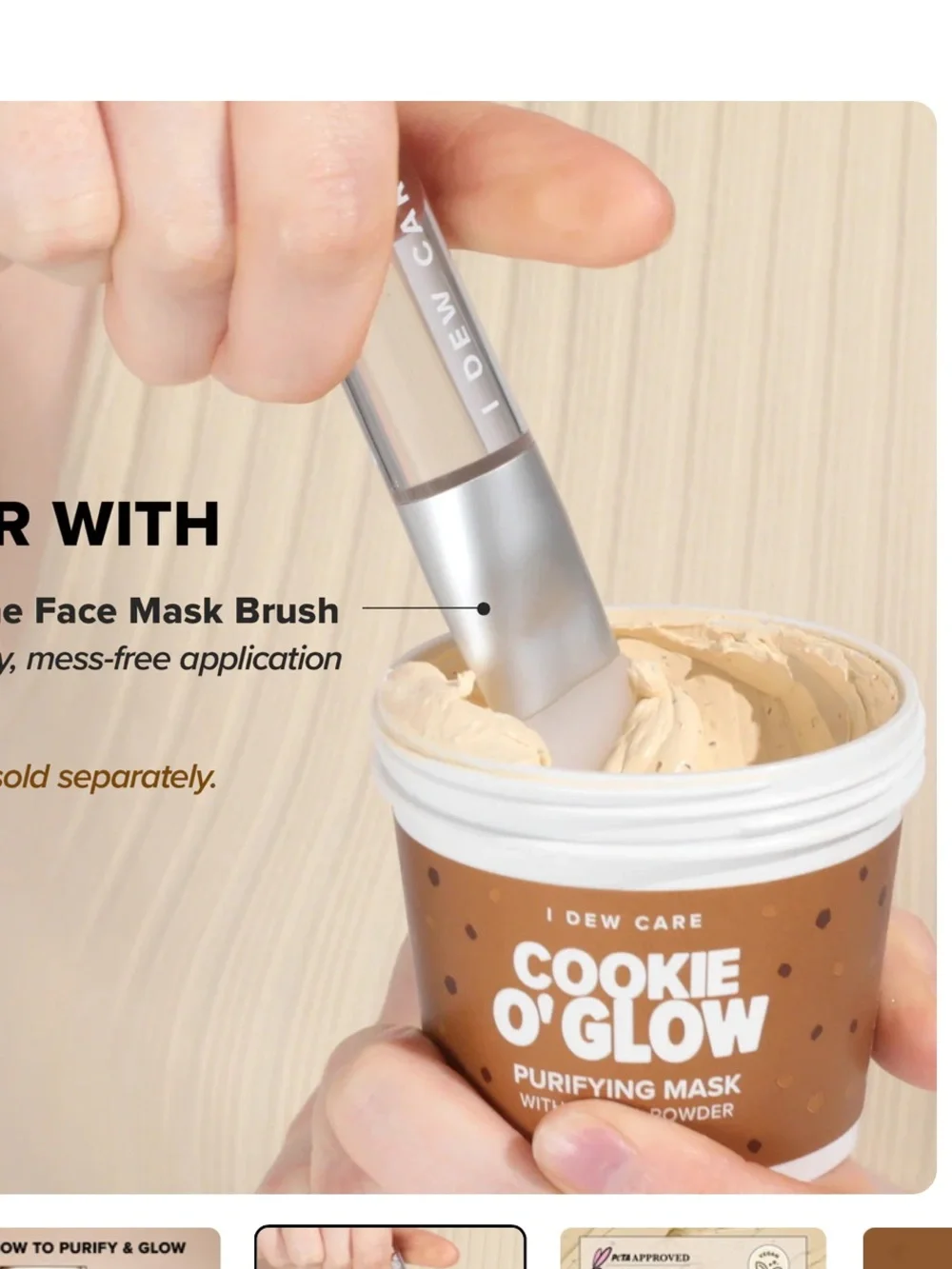 I Dew Care Cookie O'Glow Purifying Mask - Brown
